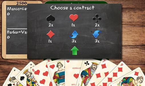 Gameplay of the Swiss jass pro for Android phone or tablet.