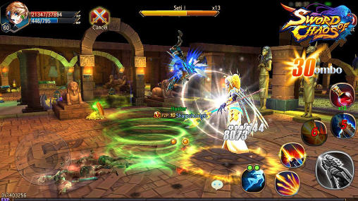 Gameplay of the Sword of chaos for Android phone or tablet.