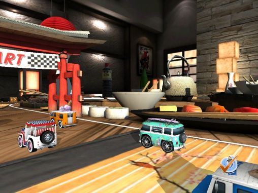 Gameplay of the Table top racing for Android phone or tablet.