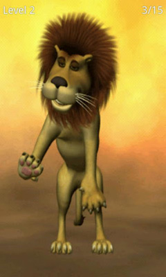 Gameplay of the Talking Luis Lion for Android phone or tablet.