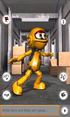 Gameplay of the Talking Roby the Robot for Android phone or tablet.