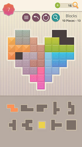 Tangrams and blocks - Android game screenshots.