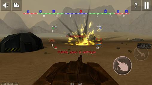 Gameplay of the Tank combat: Future battles for Android phone or tablet.