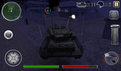 Gameplay of the Tank defense attack 3D for Android phone or tablet.