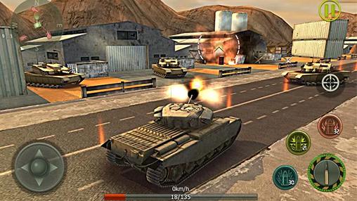 Gameplay of the Tank strike 3D for Android phone or tablet.