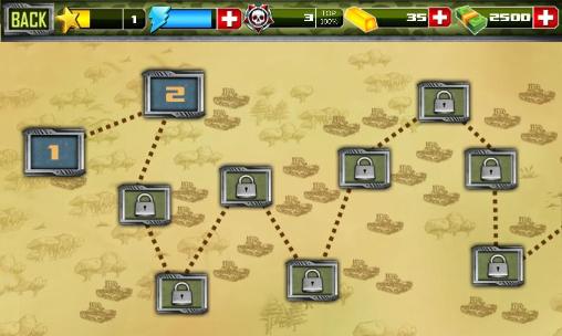 Gameplay of the Tank strike: Battle of tanks 3D for Android phone or tablet.
