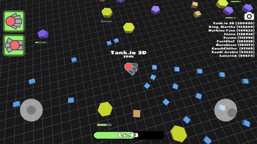 Gameplay of the Tank.io 3D for Android phone or tablet.