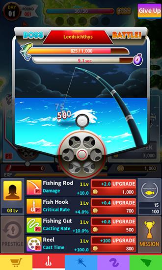 Gameplay of the Tap fishing master for Android phone or tablet.