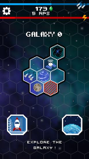 Gameplay of the Tap galaxy: Deep space mine for Android phone or tablet.