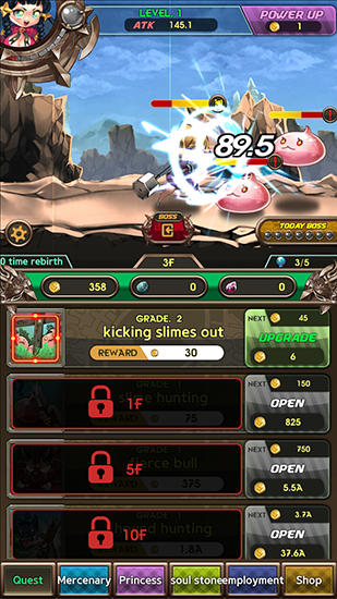 Gameplay of the Tap knights: Princess quest for Android phone or tablet.