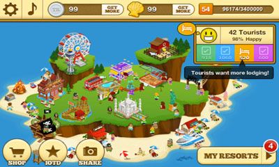 Gameplay of the Tap Resort Party for Android phone or tablet.