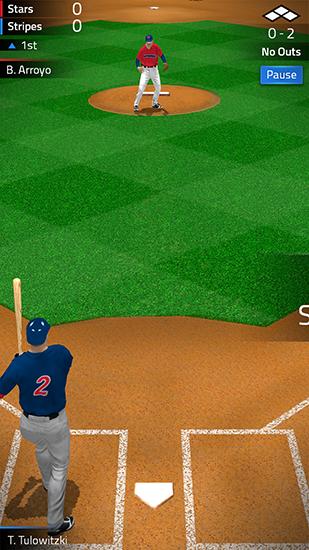 Gameplay of the Tap sports: Baseball 2015 for Android phone or tablet.