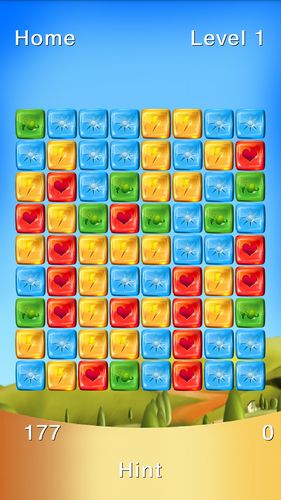 Gameplay of the Tap the block. Сolored cubes for Android phone or tablet.