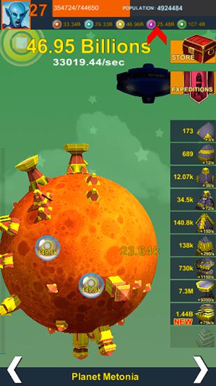 Gameplay of the Tappy planet for Android phone or tablet.