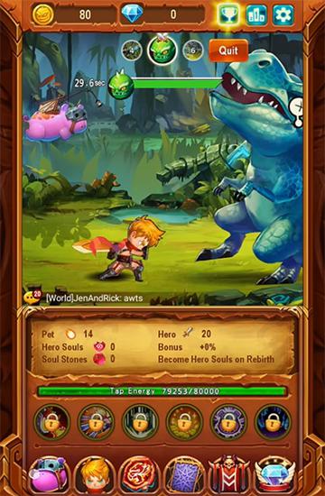Gameplay of the Tapstorm trials: Idle RPG for Android phone or tablet.