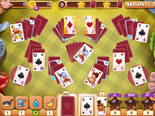 Gameplay of the Tasty solitaire for Android phone or tablet.