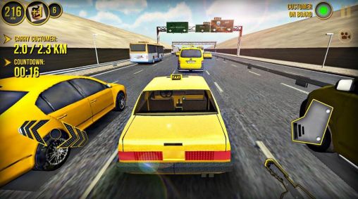 Gameplay of the Taxi car simulator 3D 2014 for Android phone or tablet.