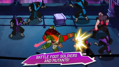 Gameplay of the Teenage mutant ninja turtles for Android phone or tablet.