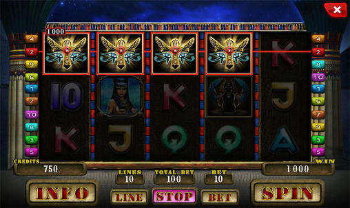 Gameplay of the Temple cats: Slot for Android phone or tablet.