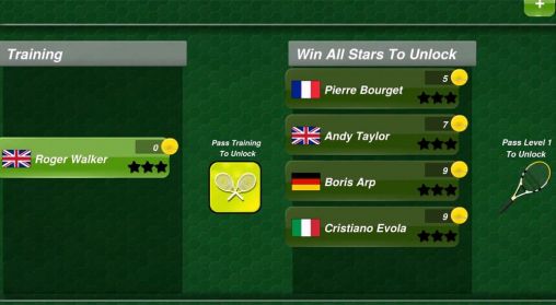 Gameplay of the Tennis champion 3D for Android phone or tablet.