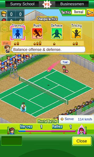 Gameplay of the Tennis club story for Android phone or tablet.