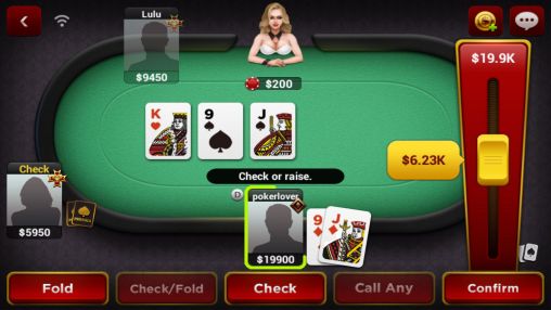 Gameplay of the Texas holdem: Live poker for Android phone or tablet.
