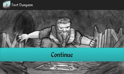 Gameplay of the Text dungeon for Android phone or tablet.