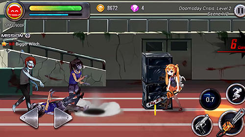 The girls: Zombie killer - Android game screenshots.