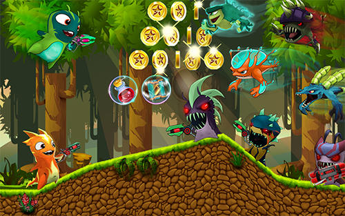 The slug of fighters. Slugs jetpack fight world - Android game screenshots.