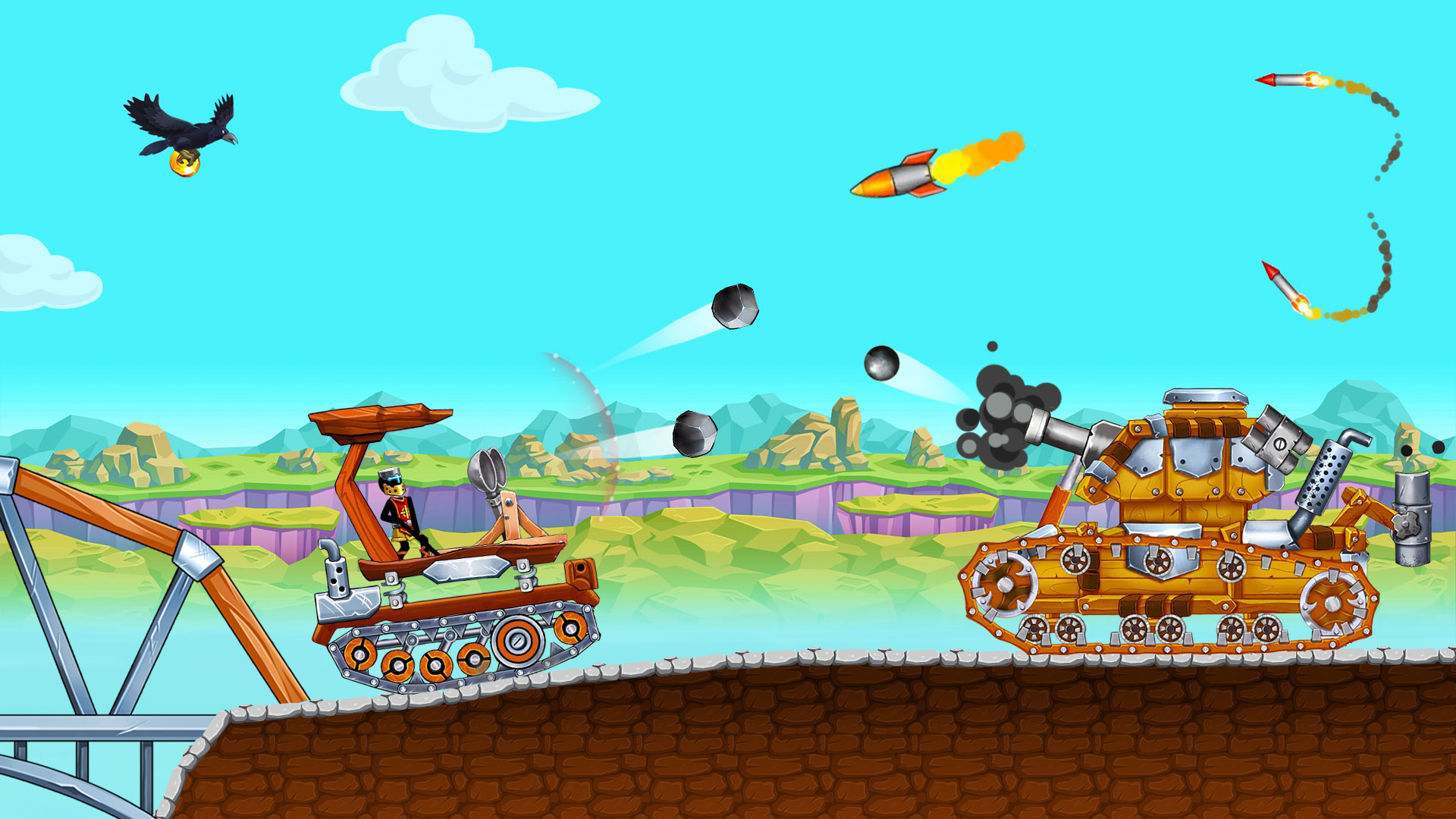 The Tank: Stick pocket hill - Android game screenshots.