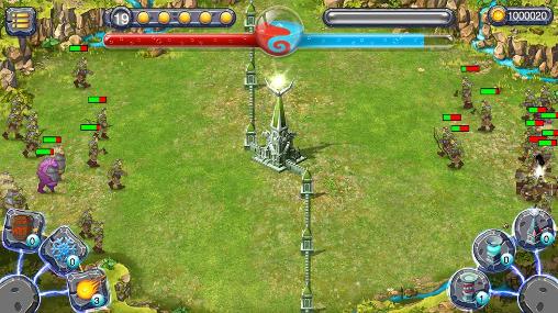 Gameplay of the The battle for tower for Android phone or tablet.