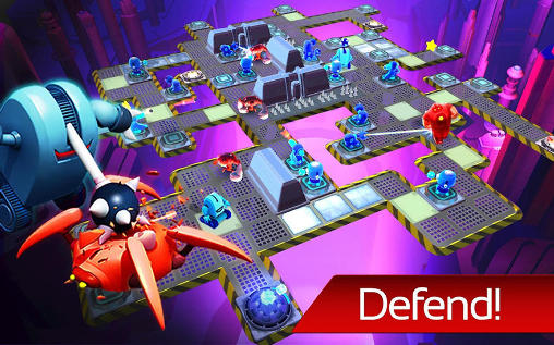 Gameplay of the The bot squad: Puzzle battles for Android phone or tablet.