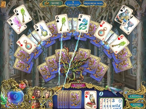 Gameplay of the The chronicles of Emerland: Solitaire for Android phone or tablet.