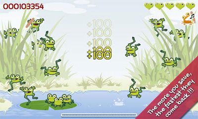 Gameplay of the The Froggies Game for Android phone or tablet.