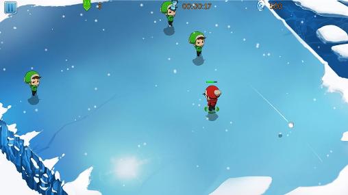 Gameplay of the The frozen: Super snow battle for Android phone or tablet.