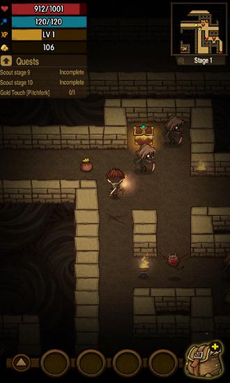 Gameplay of the The greedy cave for Android phone or tablet.