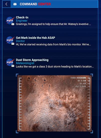 Gameplay of the The martian: Official game for Android phone or tablet.