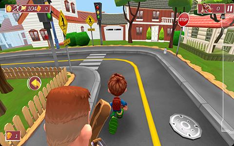Gameplay of the The Scooty: Run bully run for Android phone or tablet.