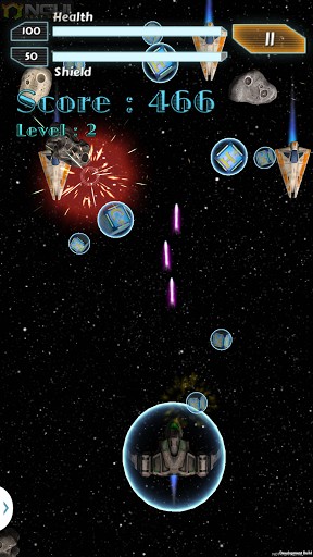 Gameplay of the The space war for Android phone or tablet.