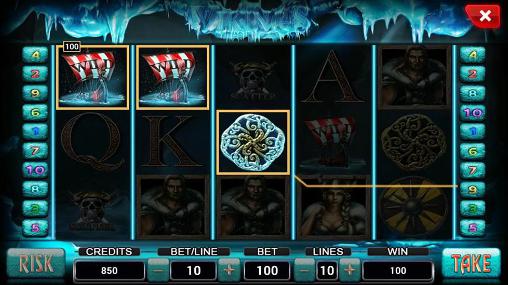 Gameplay of the The vikings: Slot for Android phone or tablet.