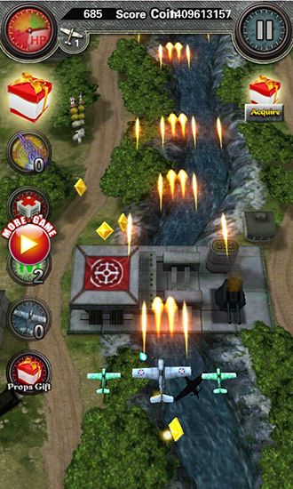 Gameplay of the The war heroes: 1943 3D for Android phone or tablet.