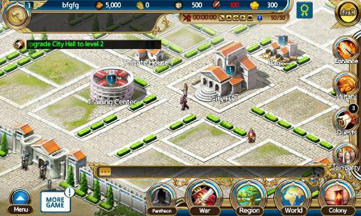 Gameplay of the Throne of Rome for Android phone or tablet.