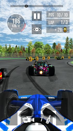 Gameplay of the Thumb formula racing for Android phone or tablet.