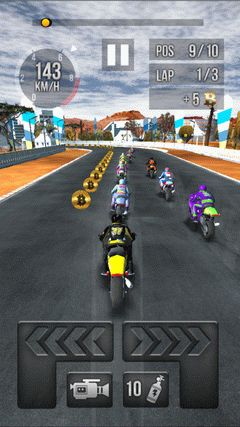 Gameplay of the Thumb motorbike racing for Android phone or tablet.