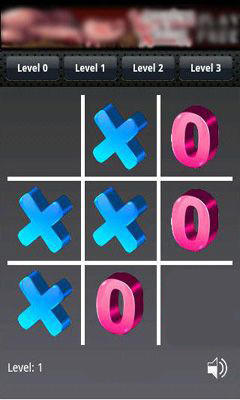 Gameplay of the TicTacToe for Android phone or tablet.