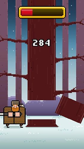 Gameplay of the Timberman for Android phone or tablet.