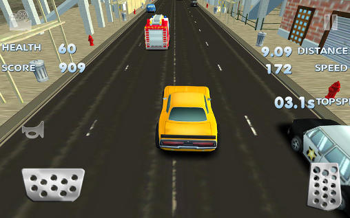 Gameplay of the Toon traffic speed racing for Android phone or tablet.