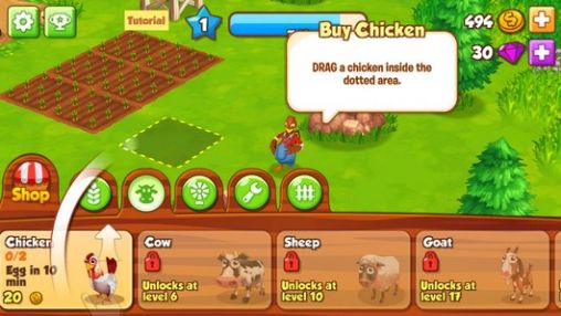 Gameplay of the Top farm for Android phone or tablet.