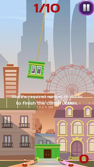 Gameplay of the Tower blocks building pro for Android phone or tablet.