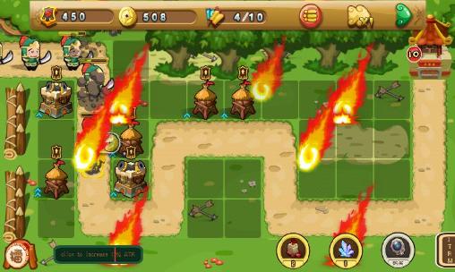 Gameplay of the Tower defense: Battle for Android phone or tablet.